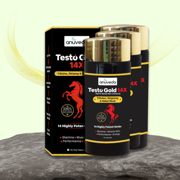 Anuveda LIFE Testo Gold 14X – Triple Pack
