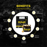 anuveda LIFE Shudh Himalayan Shilajit Resin, 20 Gram, Pack of 3