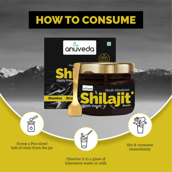 anuveda LIFE Shudh Himalayan Shilajit Resin, 20 Gram, Pack of 3